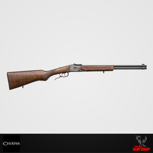 Chiappa Double Badger Combo Rifle – .410 gauge over .22LR folding break-action, blued finish with hardwood stock and double trigger design Chiappa Double Badger Combo Rifle – .410 gauge over .22LR folding break-action, blued finish with hardwood stock and double trigger design