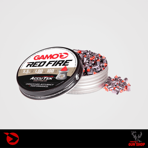Gamo AccuTek Red Fire .22 Cal Airgun Pellets 125 Pack tin - Townsville Gun Shop Gamo AccuTek Red Fire .22 Cal Airgun Pellets 125 Pack tin - Townsville Gun Shop