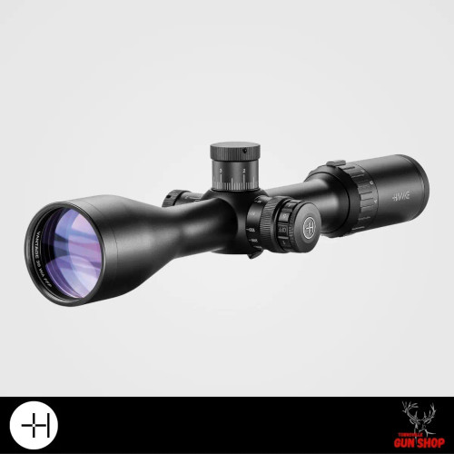 HAWKE VANTAGE WA FFP 4-16x50 30MM IR ½ Mil Dot Riflescope 14300 side view with matte black finish, adjustment turrets, and Hawke branding — Townsville Gun Shop Australia HAWKE VANTAGE WA FFP 4-16x50 30MM IR ½ Mil Dot Riflescope 14300 side view with matte black finish, adjustment turrets, and Hawke branding — Townsville Gun Shop Australia