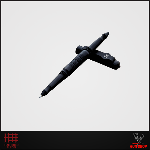 Hardcore Hardware TWI‑01C black tactical pen with anodised aluminium body.