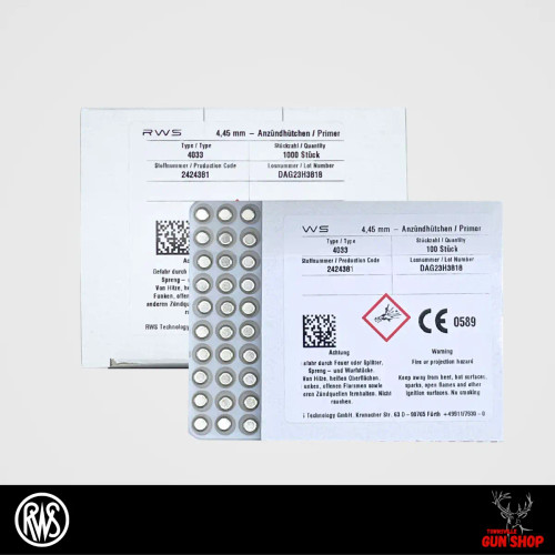 RWS 4033 small rifle primers 100 pack