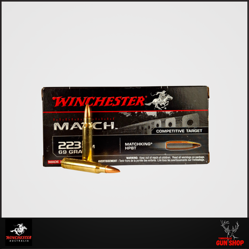 223REM WINCHESTER MATCH 69GR BTHP 20PK S223M2 125507 223REM WINCHESTER MATCH 69GR BTHP 20PK S223M2 125507