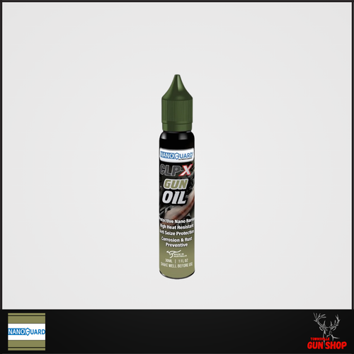NANOGUARD CLP-X Gun Oil 30ml bottle (SKU: GUN004X), a compact firearm maintenance solution with nanotech protection, lubrication, and cleaning in one. Designed for Australian shooters in harsh hunting and range conditions.
