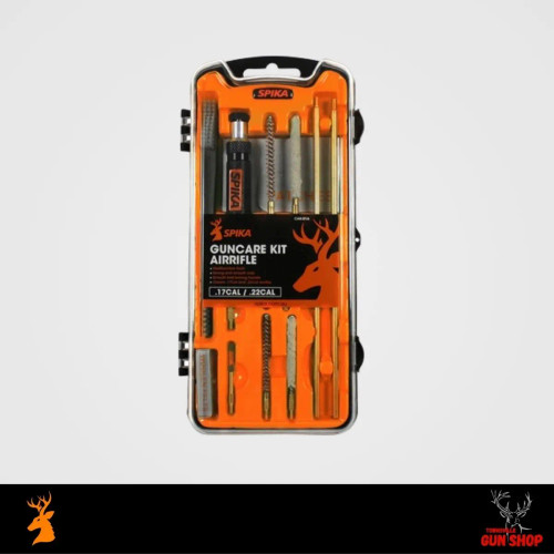 Spika Air Rifle Cleaning Kit with brass rods, brushes, and oil in foam-lined case - Townsville Gun Shop