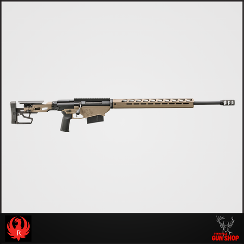 Ruger Precision Rifle .300 PRC 20" Smoked Bronze (SKU: RPR18107) – tactical long-range bolt-action rifle with M-LOK handguard, folding chassis, and Cerakote finish. In stock at Townsville Gun Shop.