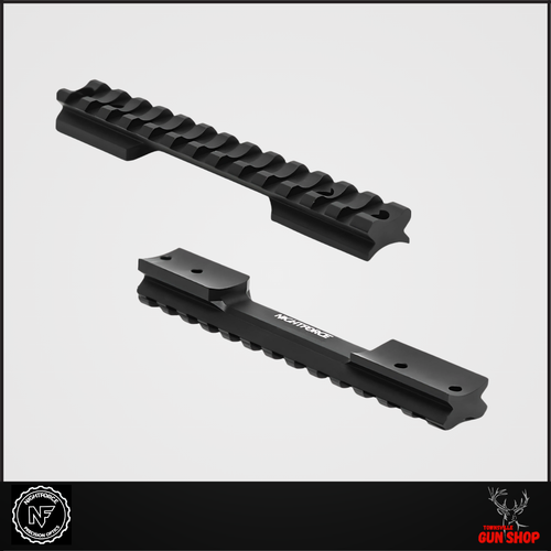 Nightforce aluminum Picatinny rail with 20MOA cant, designed to fit Remington 700 long action rifles and compatible receivers. Matte black anodised finish with precision-machined construction. SKU: A295.