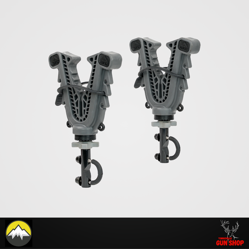 ATV-TEK V-Grip Handlebar Mount – Adjustable ATV gear holder for rifles, tools, or bows (SKU VFGH)