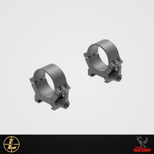 Leupold QRW2 30mm Low Matte Rings (LE174074) – steel quick-release scope rings with low-profile height and matte black finish, designed for Weaver bases.