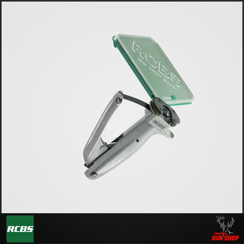 RCBS Universal Hand Priming Tool (SKU: R90201) shown with ergonomic handle, universal shellholder jaws, and primer trays. RCBS Universal Hand Priming Tool (SKU: R90201) shown with ergonomic handle, universal shellholder jaws, and primer trays.