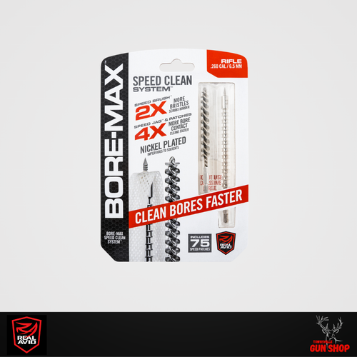 Real Avid Bore-Max Speed Clean Kit 6.5mm Rifle – Speed Jag and 80 Patches, AVBMSET65MM Real Avid Bore-Max Speed Clean Kit 6.5mm Rifle – Speed Jag and 80 Patches, AVBMSET65MM