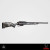 Hardy Project X Carbon Hunter rifle with camouflage-patterned stock, carbon-wrapped barrel, and adjustable cheek rest on white background