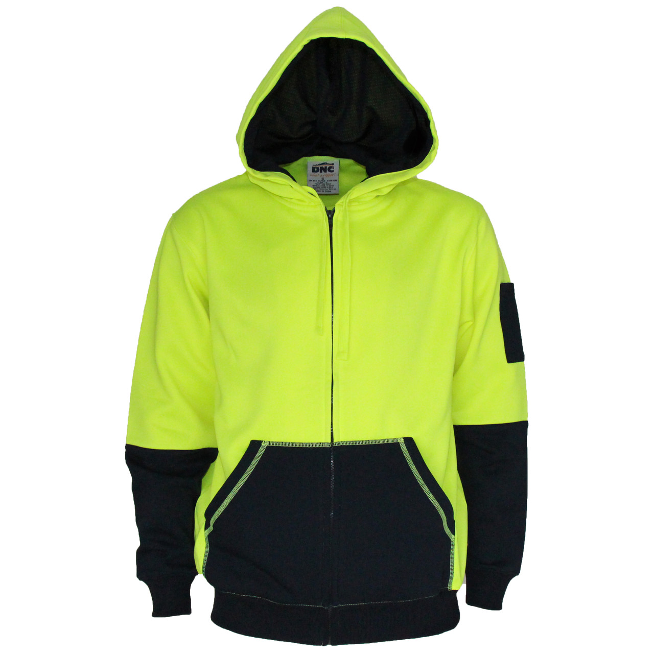 Hi-Vis 2 tone full zip super fleecy hoodie