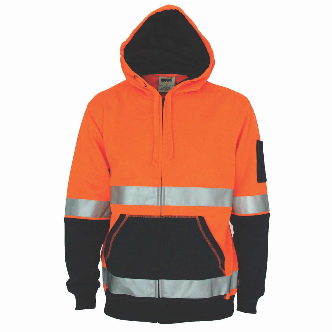 Hi-Vis 2 tone full zip super fleecy hoodie with CSR R/tape