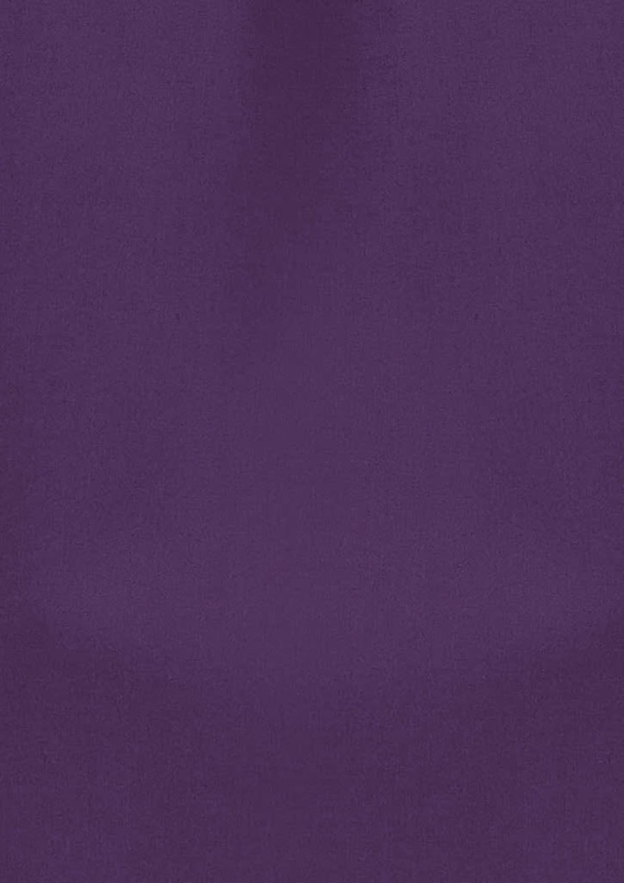 A plain purple tunic featuring a logo, designed as a women's uniform.