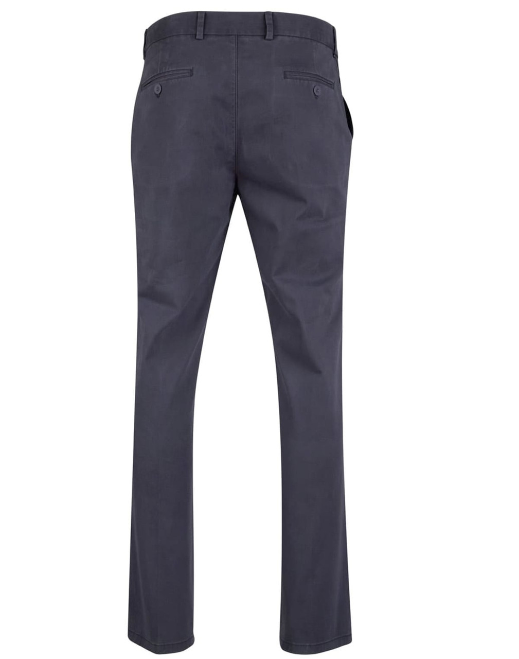 Men's Boston Chino Pants in dark grey, featuring a sleek design with two back pockets and a logo.