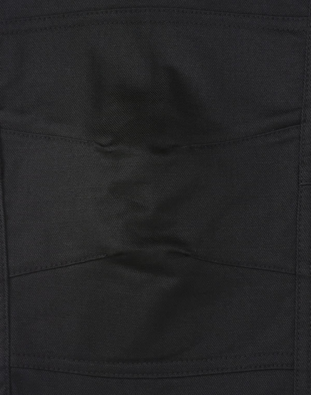 Unisex black cotton stretch ripstop work pants featuring multiple pockets and a durable fabric. Includes branding.