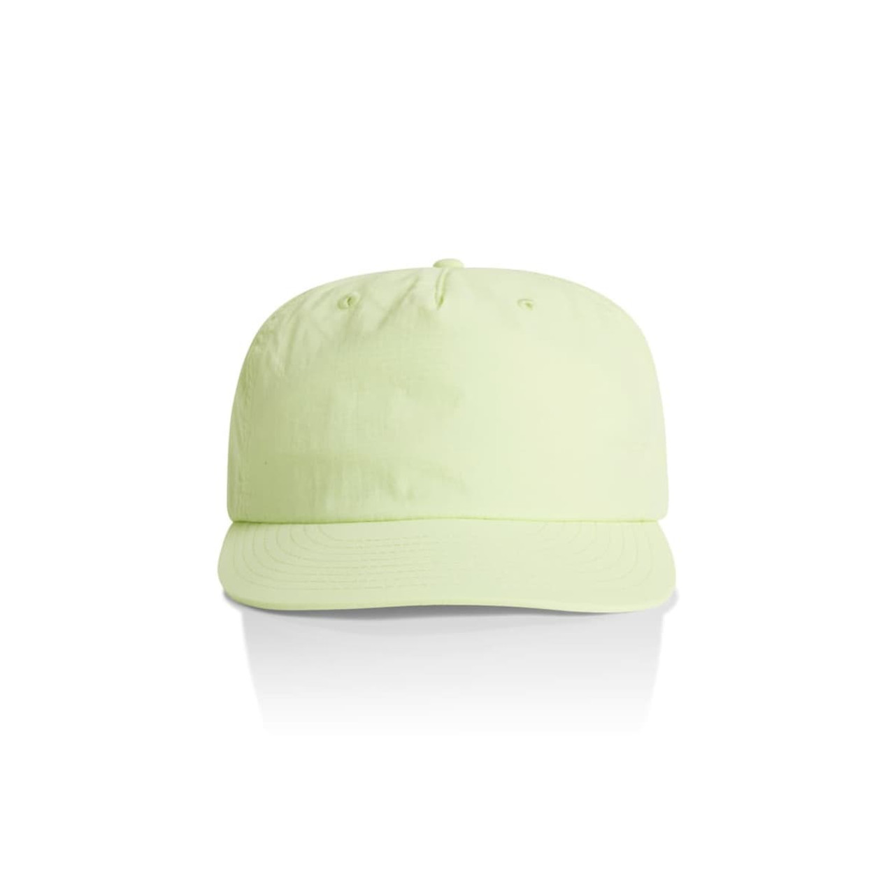 A pale green cap with a relaxed fit and a logo on the front. A pale green cap with a relaxed fit and a logo on the front.