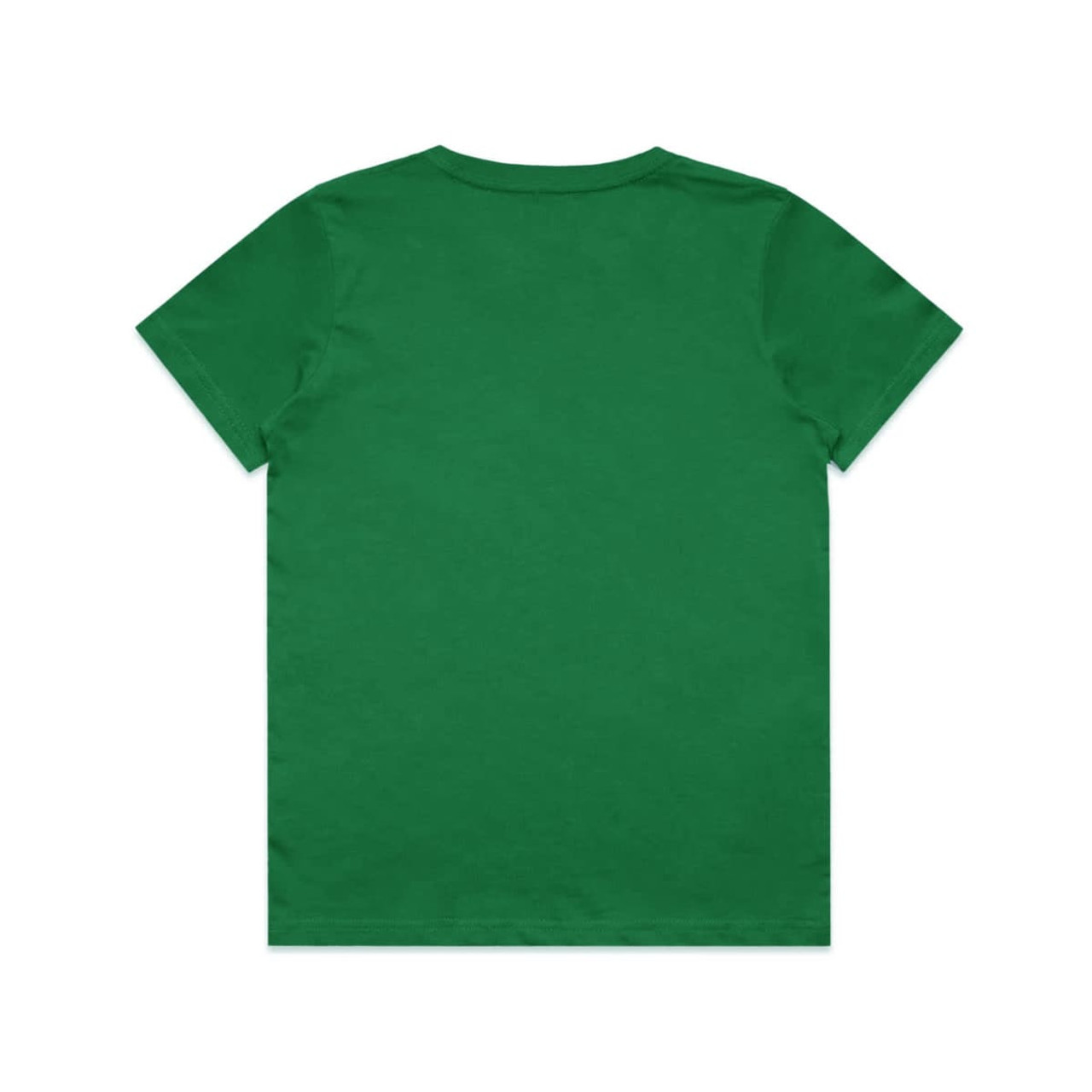 A green Youth Staple Tee with a simple design and no visible logos, featuring a classic T-shirt cut. A green Youth Staple Tee with a simple design and no visible logos, featuring a classic T-shirt cut.