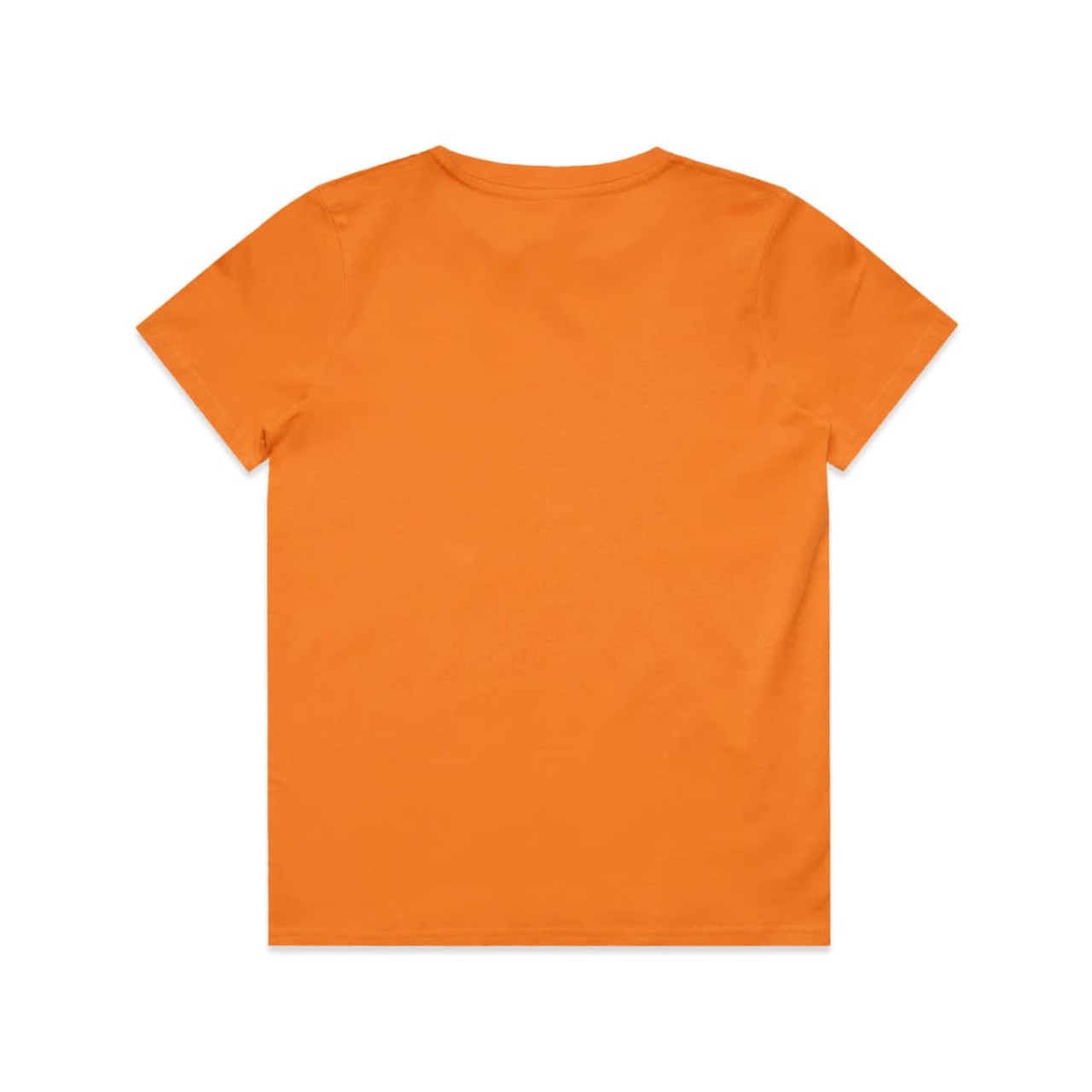 An orange youth tee with a simple design, featuring a logo on the back. An orange youth tee with a simple design, featuring a logo on the back.