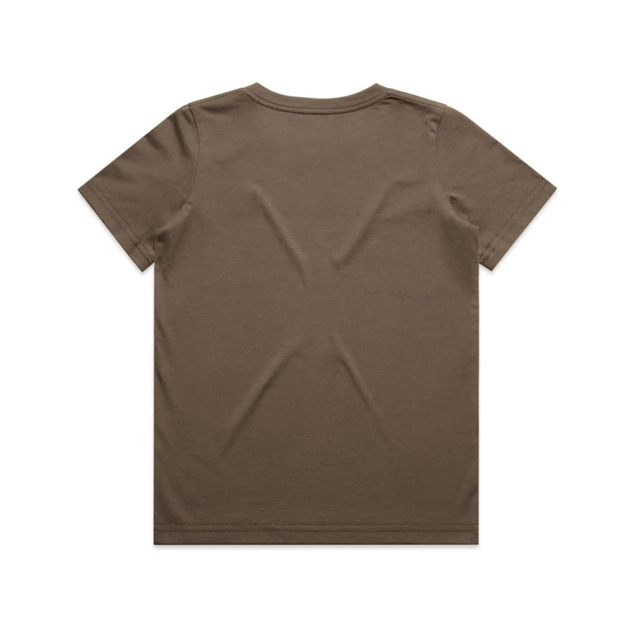 A brown Kids Staple Tee, featuring a simple design and a small logo on the back. A brown Kids Staple Tee, featuring a simple design and a small logo on the back.