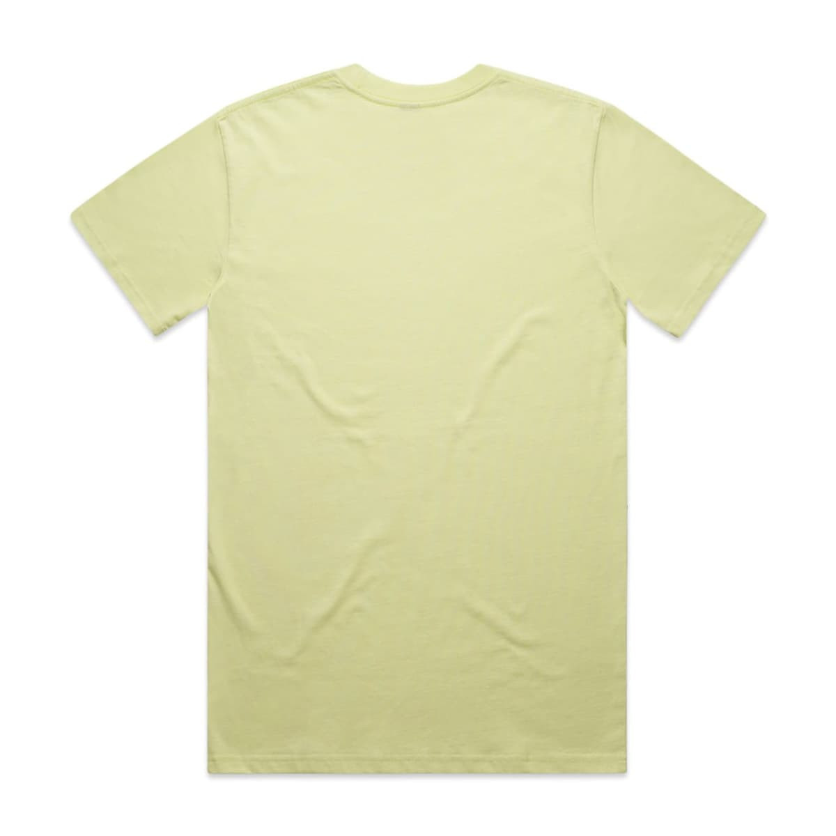 A light yellow Classic Tee featuring a simple design and a brand logo on the back.