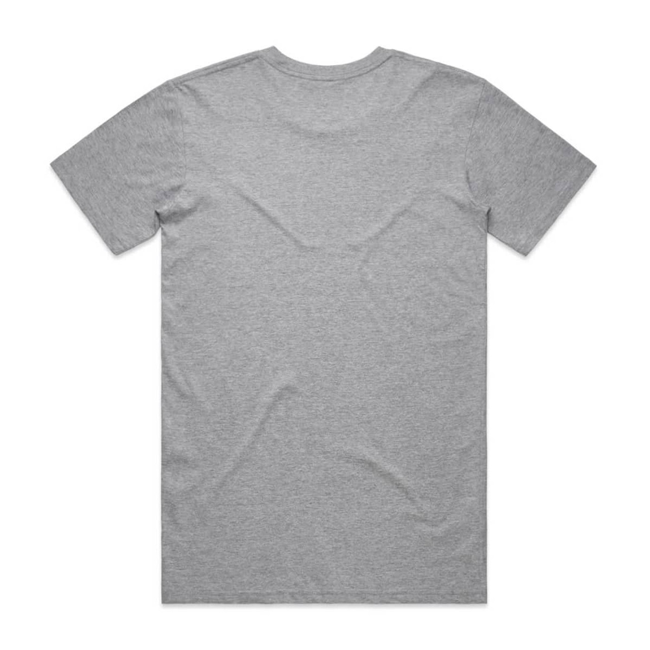 A grey Basic Tee t-shirt with short sleeves, displayed from the back view. It has a logo.