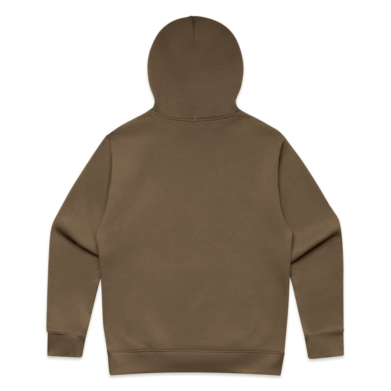A brown hoodie with a hood, showcasing a simple design and no visible logos or branding.