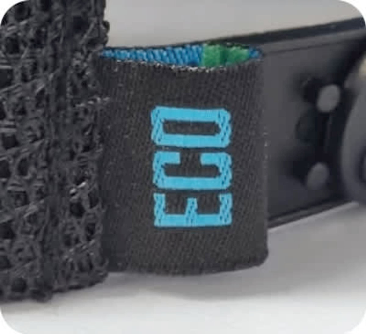 A black mesh back cap featuring an eco-friendly tag. The cap has a simple and functional design. A black mesh back cap featuring an eco-friendly tag. The cap has a simple and functional design.