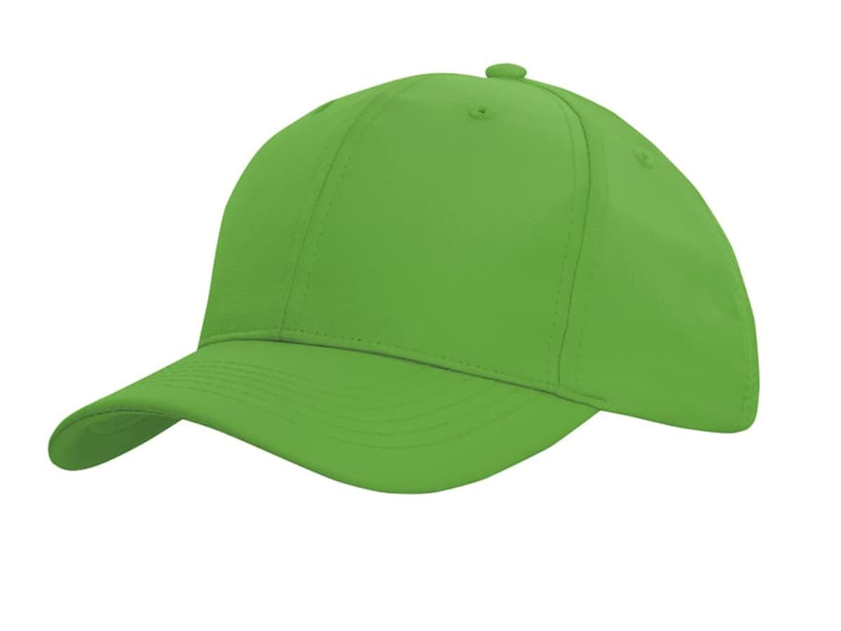 A green sports ripstop cap with a curved visor and a simple design. It features a logo on the side.