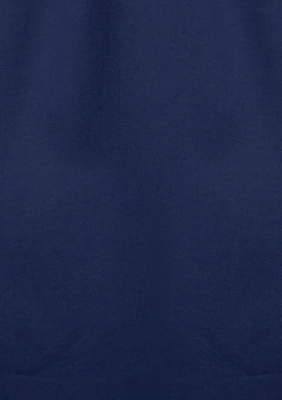 A long sleeve women's work shirt in navy blue with an embroidered logo. Ideal for workwear purposes.