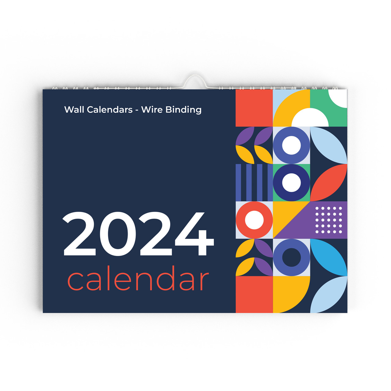 Wall Calendars - Wire Binding - Twin loop wire binding with hanger and thumb notch