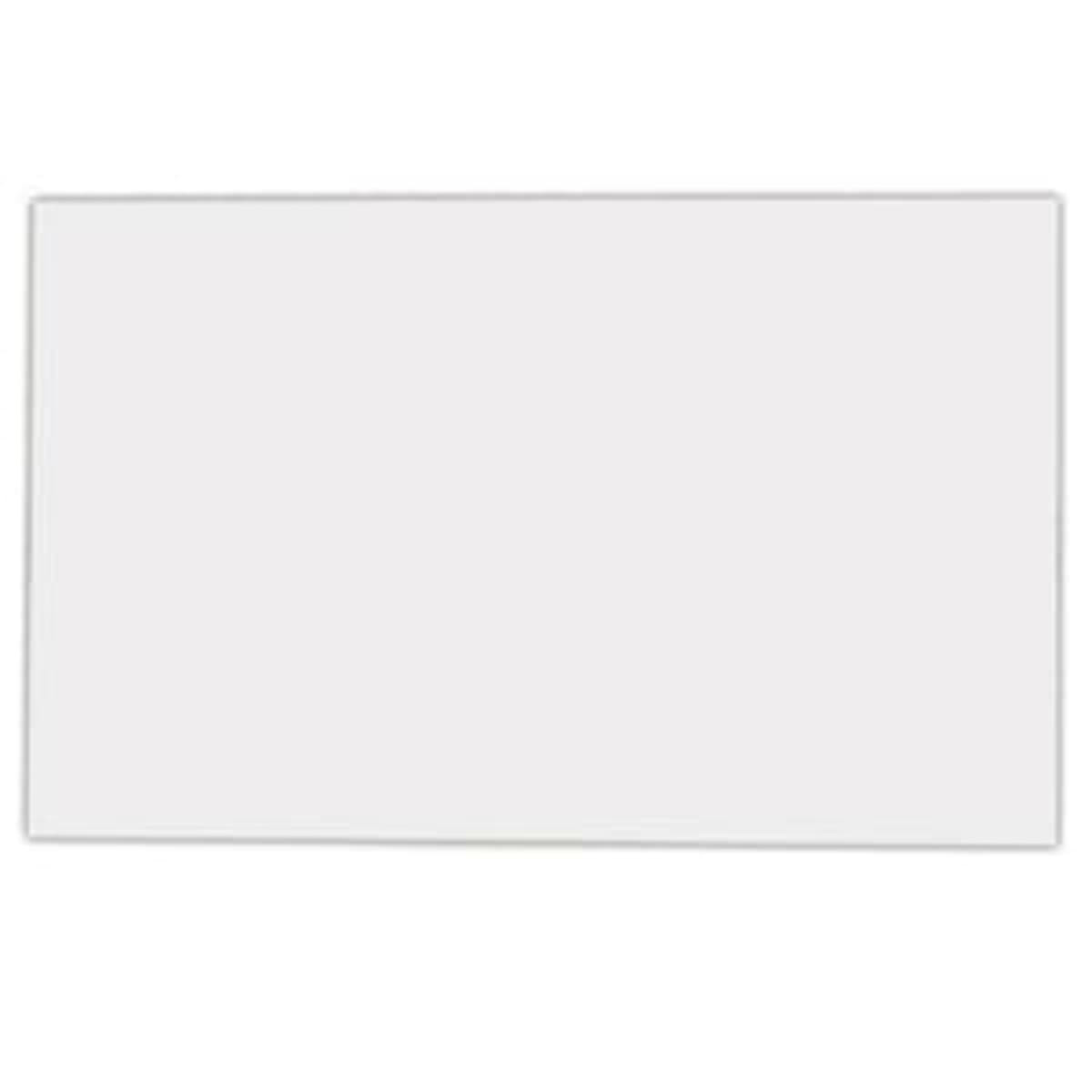 A rectangular fridge magnet in a plain white design, measuring 50mm x 70mm, with a glossy finish.