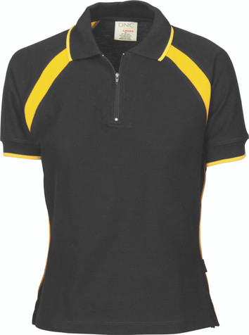 Ladies Poly/Cotton Contrast Raglan Panel Polo