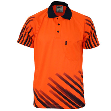 Hi-Vis Sublimated Full Stripe Polo