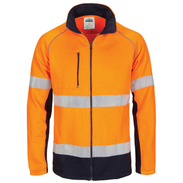 Hi-Vis 2 Tone full zip fleecy sweat shirt CSR R/Tape