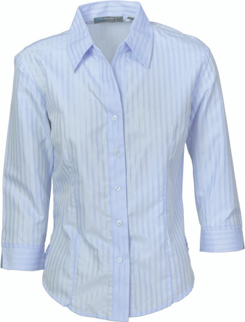 Ladies Tonal Stripe Shirts - 3/4 Sleeve