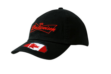 Black cap featuring a frayed applique on the peak and a logo on the front. Black cap featuring a frayed applique on the peak and a logo on the front.