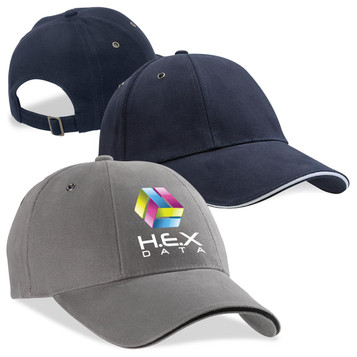 Three caps displayed, featuring dark navy and grey colours, each with a logo on the front. Three caps displayed, featuring dark navy and grey colours, each with a logo on the front.