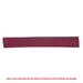 A maroon cotton hatband featuring a simple design and a branding logo.