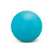 A teal spherical lip balm container with a smooth exterior, designed for easy carrying and application.