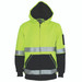 Hi-Vis 2 tone full zip super fleecy hoodie with CSR R/tape