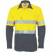 Hi-Vis Cool-Breeze Vertical Vented Cotton Shirt
 with Generic R/Tape - Long sleeve