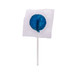 An assorted colour lollipop with a blue candy sphere and a white stick. An assorted colour lollipop with a blue candy sphere and a white stick.