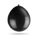 A 30cm black balloon with a shiny finish and a small twist at the top.
