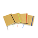 Four Jodha Notebooks in kraft with black, green, red, and blue elastic bands, featuring a simple logo on the cover.