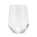 A stemless glass with a clear, smooth design and a rounded base, suitable for various beverages. A stemless glass with a clear, smooth design and a rounded base, suitable for various beverages.
