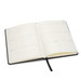An A5 weekly diary in black, featuring cream pages with blank weekly layouts and a ribbon marker.