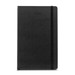 A black Moleskine planner for 2027 with a black elastic closure and a debossed year on the cover.