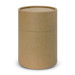 A cylindrical kraft paper packaging container with a removable lid. A cylindrical kraft paper packaging container with a removable lid.