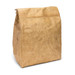 A kraft paper lunch bag with a simple, unadorned design, featuring a fold-over top.